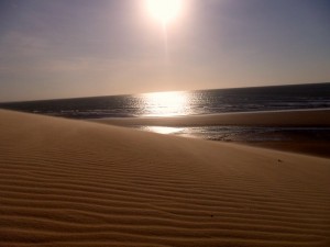 la famosa duna Por do Sol a Jericoacoara in Brasile